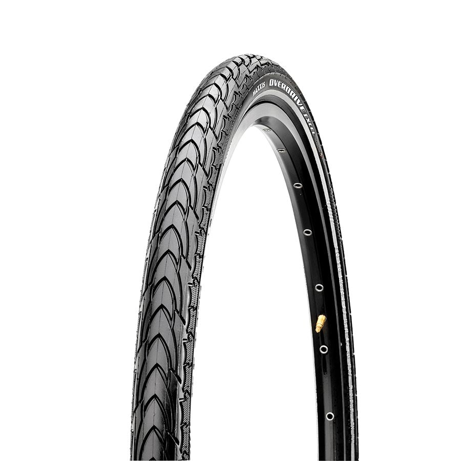 Maxxis, Overdrive Excel, Tire, 700x35C, Wire, Clincher, Single, SilkShield, Reflective, 60TPI, Black
