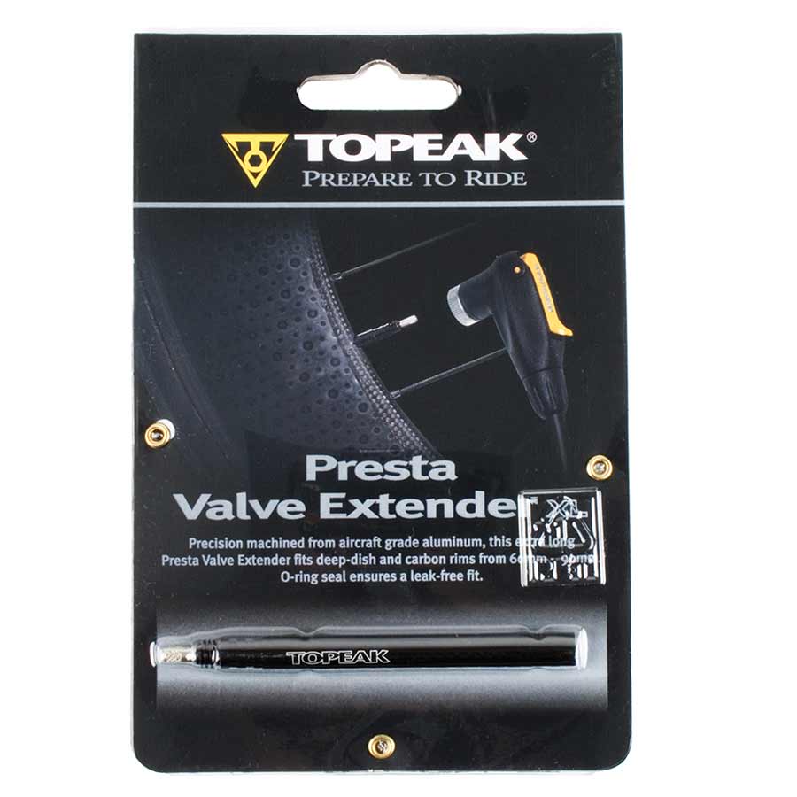 Topeak, Presta Valve Extender XL 75mm Aluminum With Rubber Seal