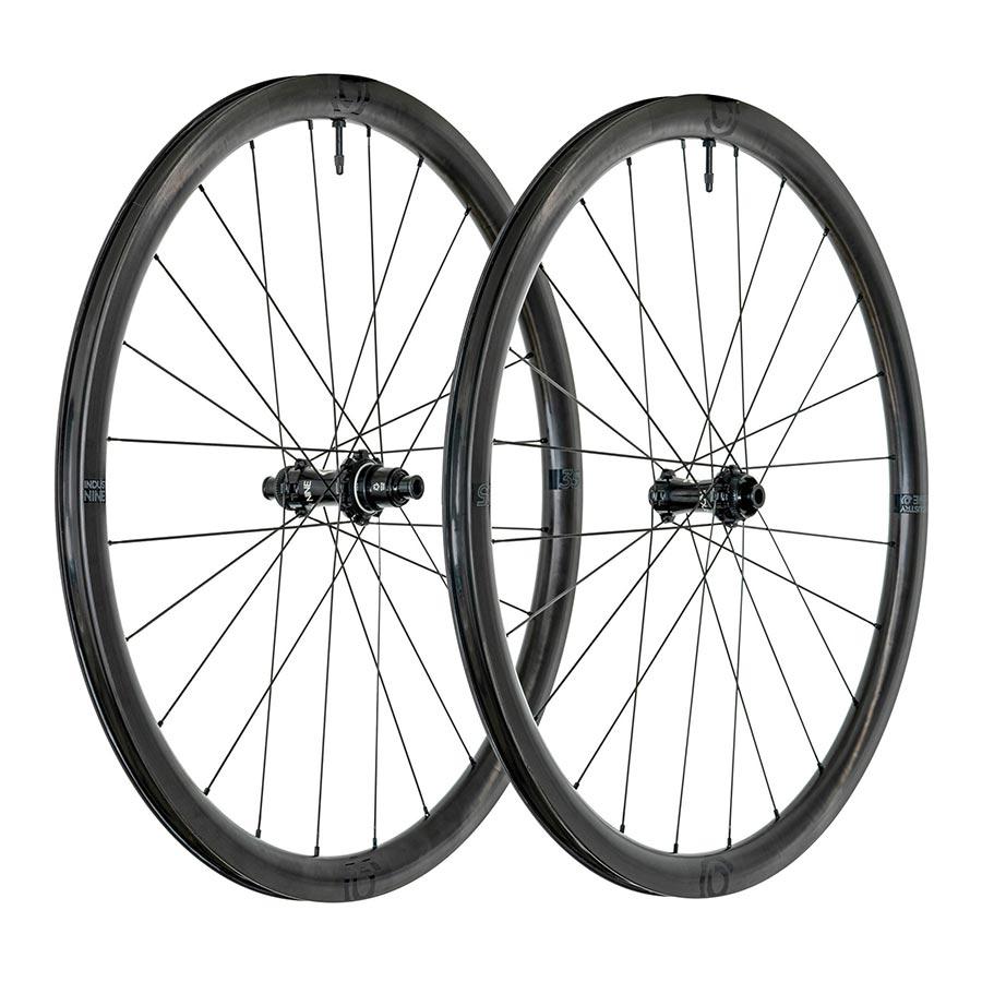 Industry Nine, Solix SL i9 35, Wheel, Front and Rear, 700C / 622, Holes: F: 24, R: 24, F: 12mm, R: 12mm, F: 100, R: 142, Disc Center Lock, Shimano Road 11, Set