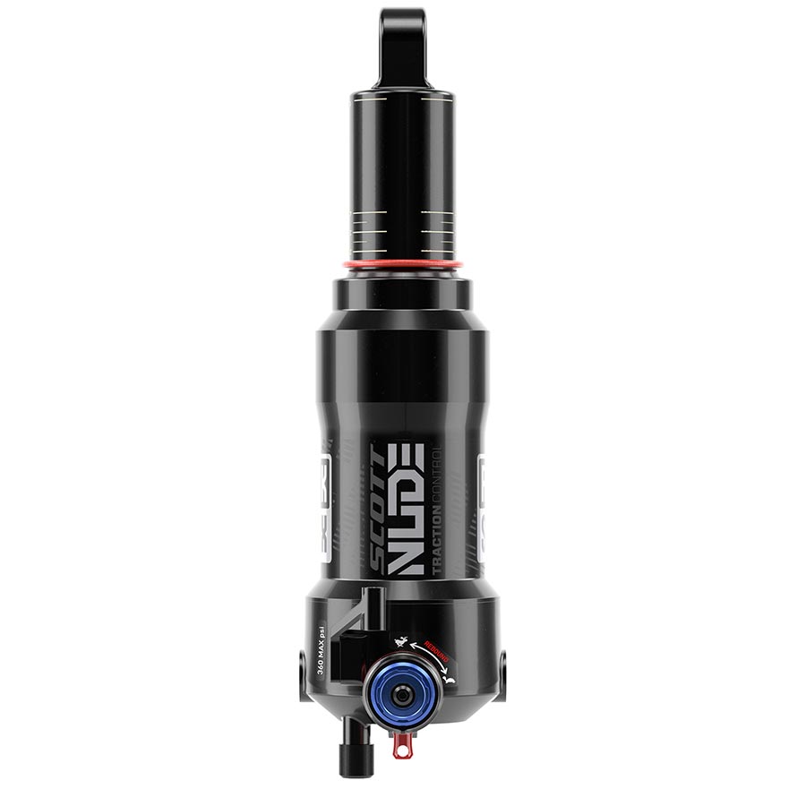 RockShox, Deluxe Nude RLC3 C1, Rear shock, 165x45, Shaft Eyelet: Trunnion, Body Eyelet: Standard, Progressive 0Pos/0Neg Tokens, W/1 Efficiency Token, LM Tune,430 Lockout, Scott Spark