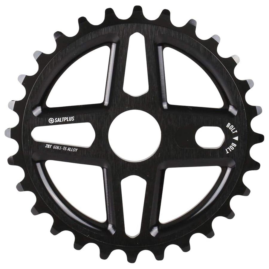 Salt Plus, Center, Chainring, Teeth: 25, 6061-T6 Aluminum, Black
