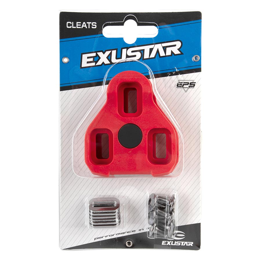 Exustar, E-ARC10, Cleats, Compatibility: Keo, Float: 10°, Red
