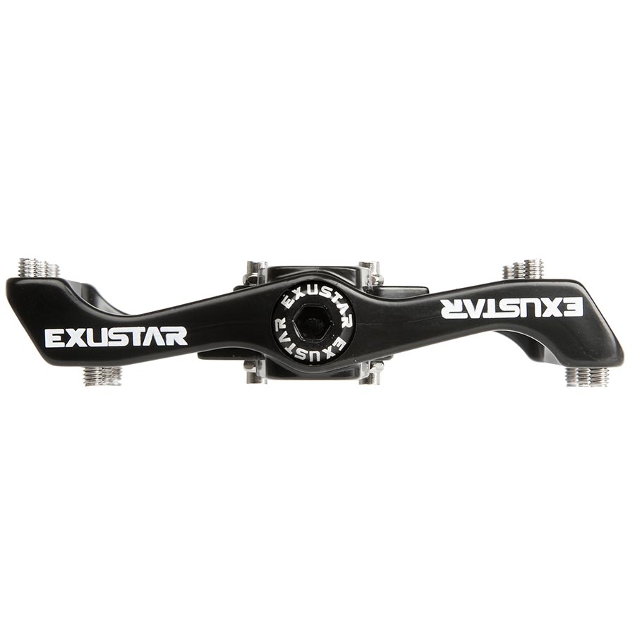Exustar, E-PM820-2, Dual Sided Pedals, Body: Aluminum, Spindle: Cr-Mo, 9/16'', Black, Pair