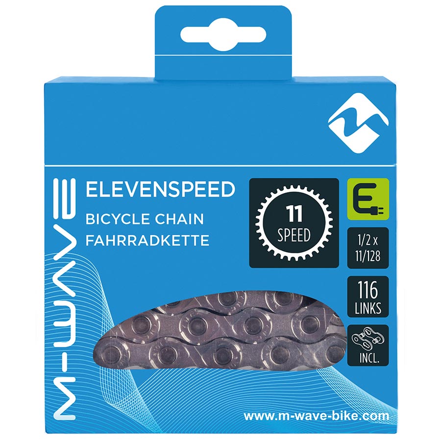 M-Wave, Ellevenspeed E, Chain, Speed: 11, 11/128'', Links: 116, Grey
