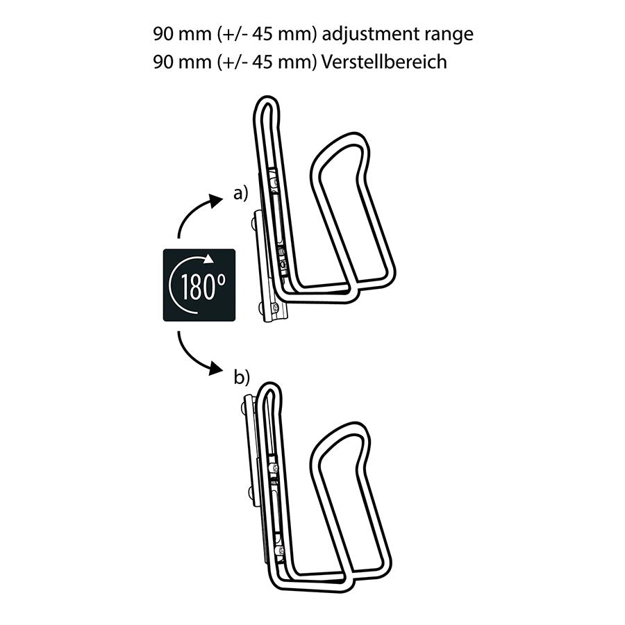 M-Wave, Ada Slide, Bottle Cage Mount, Allows the cage to be higher or lower