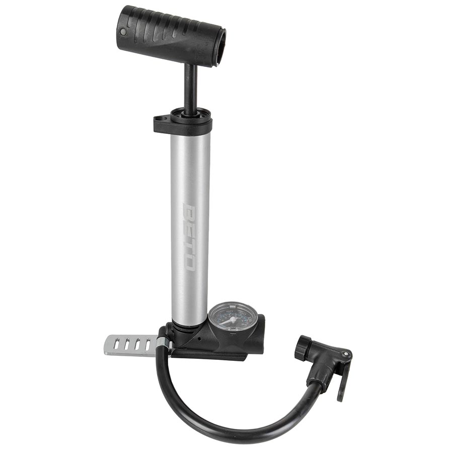 Beto, 2 in 1 Mini, Pump, 125psi, Reversible, Silver