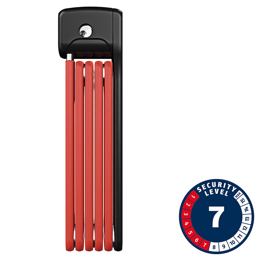 Abus, Bordo Ugrip Lite 6055, Folding Lock, Key, 5mm, 85cm, 2.8', Black