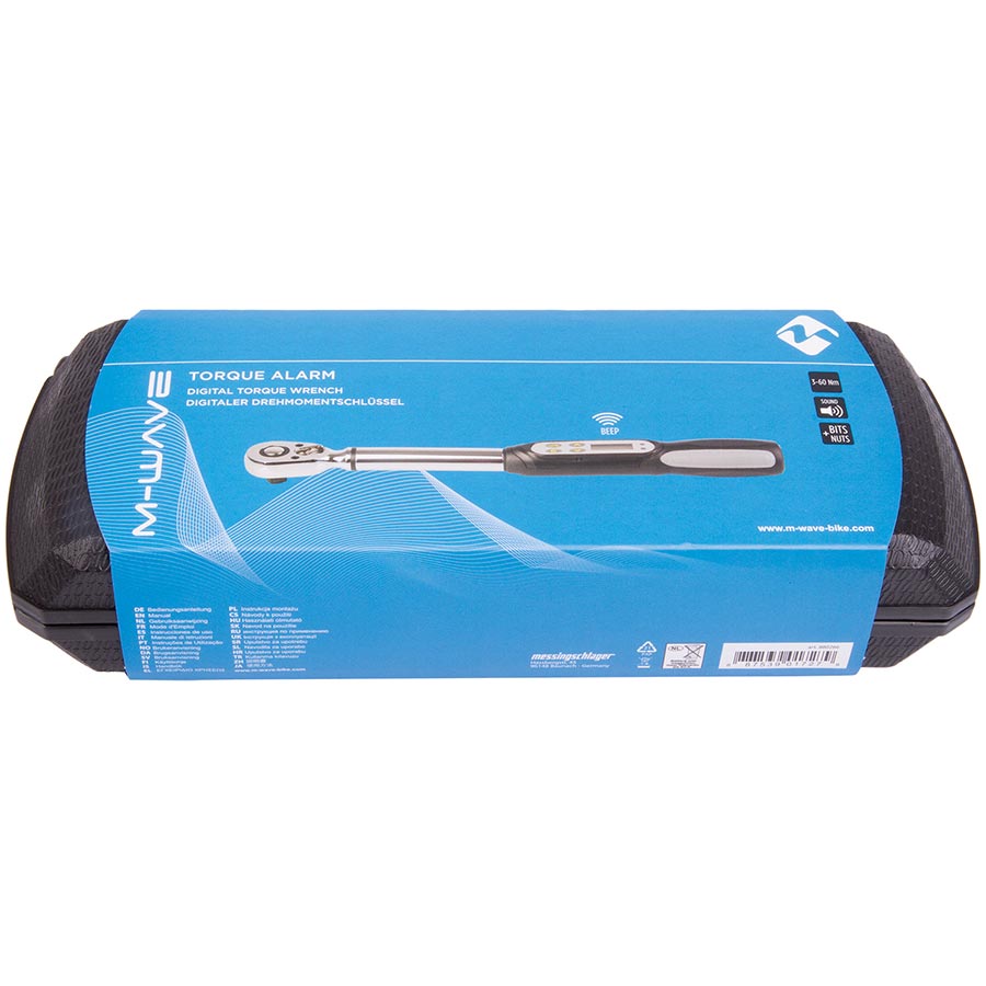 M-Wave, Torque Alarm, Torque Wrench, 3-60Nm, 3/8'' Drive, 3,4,5,6,8,10mm Hex, T25, T30, T40, 8,9,10,11,12,13,14,15mm Socket, Phillips