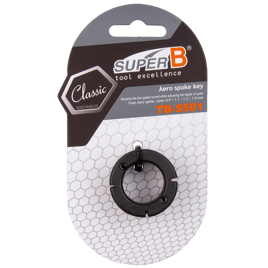 Super-B, TB-5501, Bladed spoke holder, fits 0.9mm, 1.1mm, 1.3mm, 1.9mm
