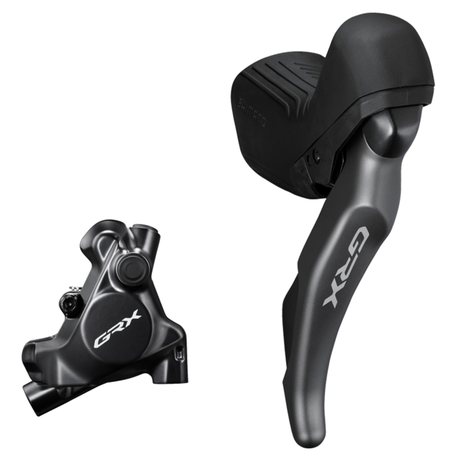 DISC BRAKE ASSEMBLED SET/J-KIT DIRECT, GRX, ST-RX820(R), BR-RX820(R) FOR 25MM MNT, RESIN (W/FIN), SL INNER 2200/1700MM HOSE (SM-BH90 BLACK), OT-SP41 600/300MM