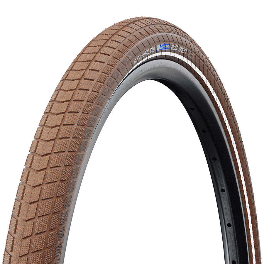 Schwalbe, Big Ben, Tire, 26''x2.15, Wire, Clincher, SBC, KevlarGuard, 50TPI, Brown