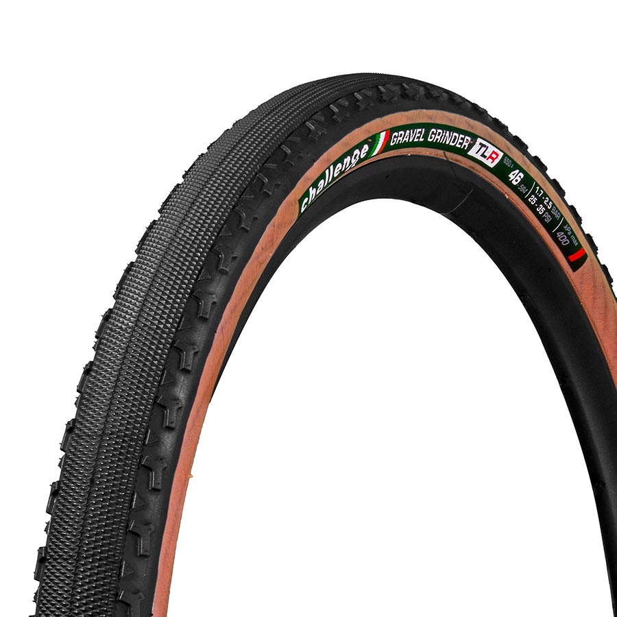 Challenge, Gravel Grinder TLR, Tire, 700x42C, Folding, Tubeless Ready, Vulcanized, Nylon, Black