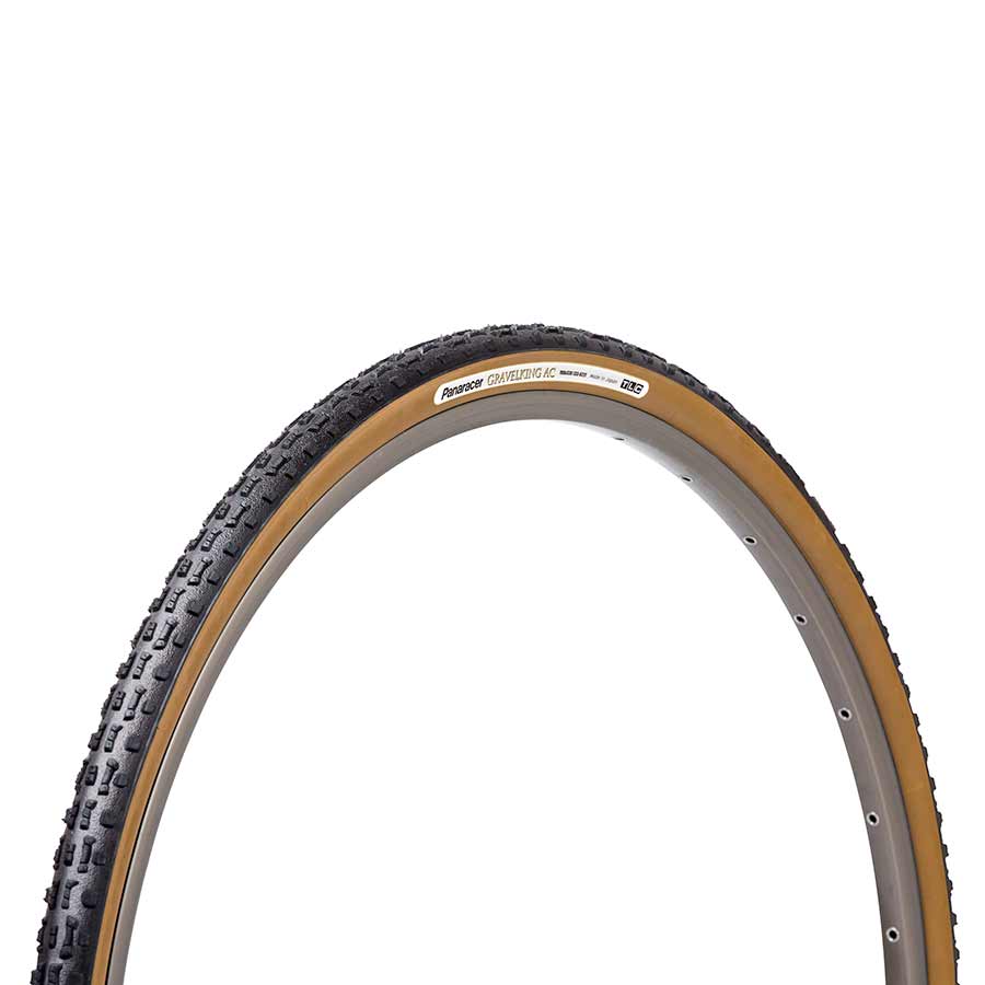 Panaracer, GravelKing AC, Tire, 700x35C, Folding, Tubeless Ready, ZSG Natural, Anti-Flat Casing, Black