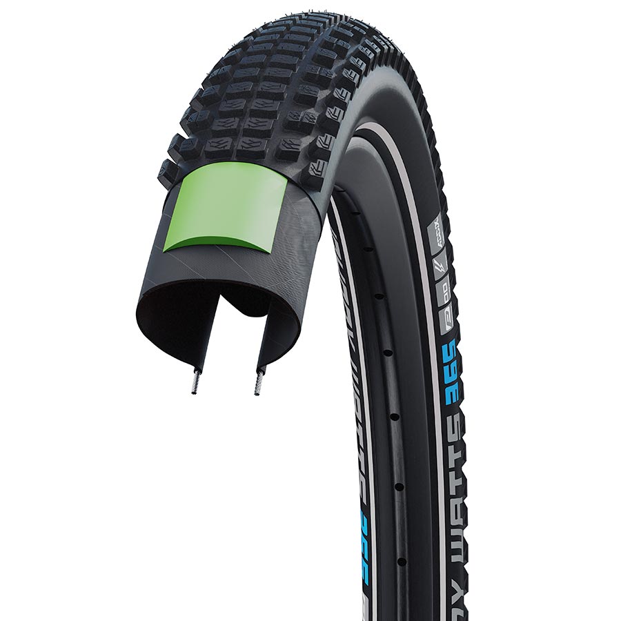 Schwalbe, Johnny Watts, Mountain Tire, 27.''x2.35, Wire, Clincher, Addix 4season, DD, GreenGuard, 67TPI, Black