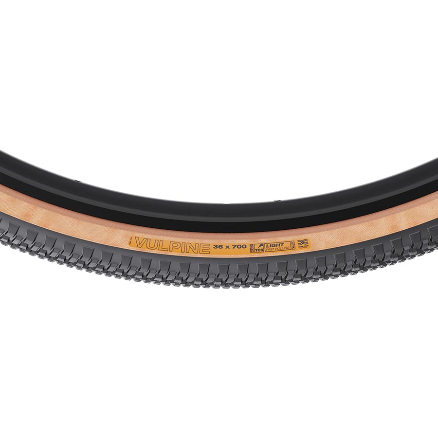 WTB, Vulpine, Tire, 700x36C, Folding, Tubeless Ready, Dual DNA, TCS Light/Fast Rolling, 60TPI, Tanwall