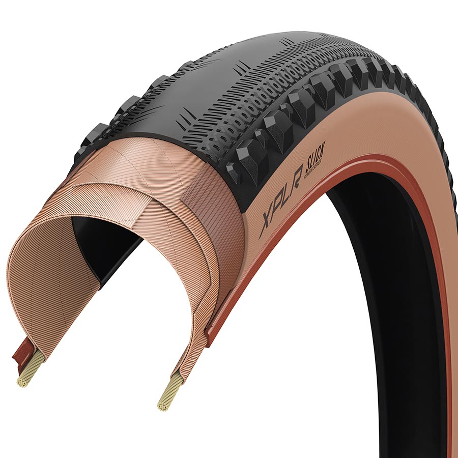 Zipp, Goodyear XPLR Slick, Gravel Tire, 700x40C, Folding, Tubeless Ready, Dynamic:UHP, M:Wall, Black