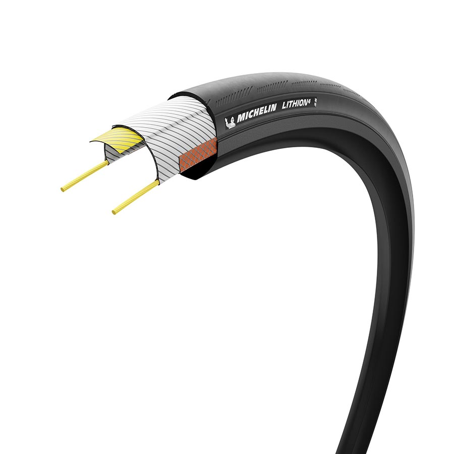 Michelin, Lithion Black, Road Tire, 700x32C, Folding, Clincher, MAGI-X, Black