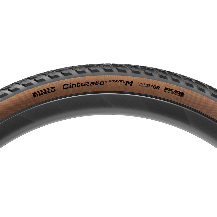 Pirelli, Cinturato Gravel M HP-Line, Gravel Tire, 700x40C, Folding, Tubeless Ready, SmartEVO GR, ProWALL Gravel, 120TPI, Black