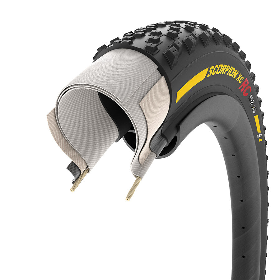 Pirelli, Scorpion Race XC RC, Mountain Tire, 29x2.4, Folding, Tubeless Ready, Race XC Compound, Lite, 120TPI, Black