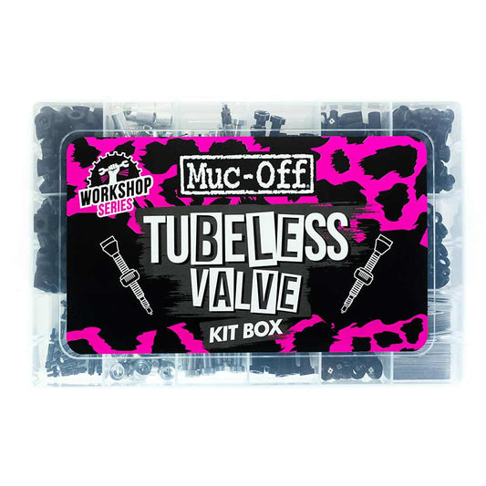 Muc-Off, Workshop-Tubeless Valve Kit Box, Black/Silver