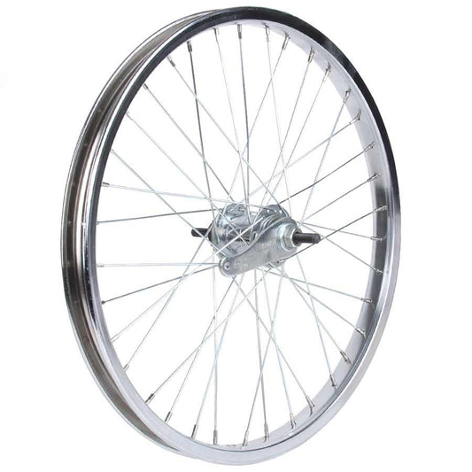 Sta-Tru Rear Double Wall Wheel, 20'', Bolt-On 3/8'' x 110mm, Coaster Brake, Silver