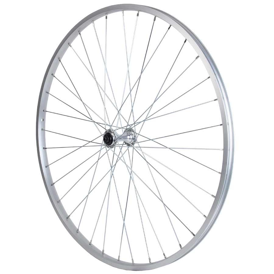 Sta-Tru Front Double Wall Wheel, 700C, Bolt-On 3/8'' x 100mm, Silver