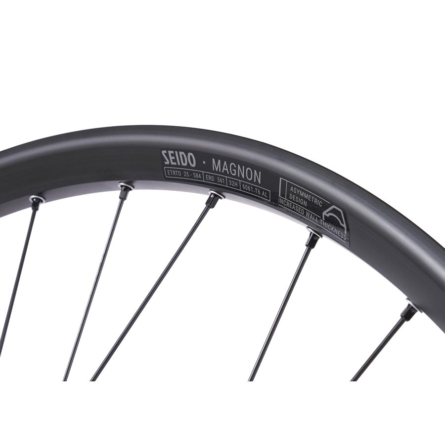 Seido, Magnon, Wheel, Pair, 650B / 584, Holes: 32, 12mm TA, F: 100mm, R: 142mm, Disc IS 6-bolt, Shimano HG, Pair