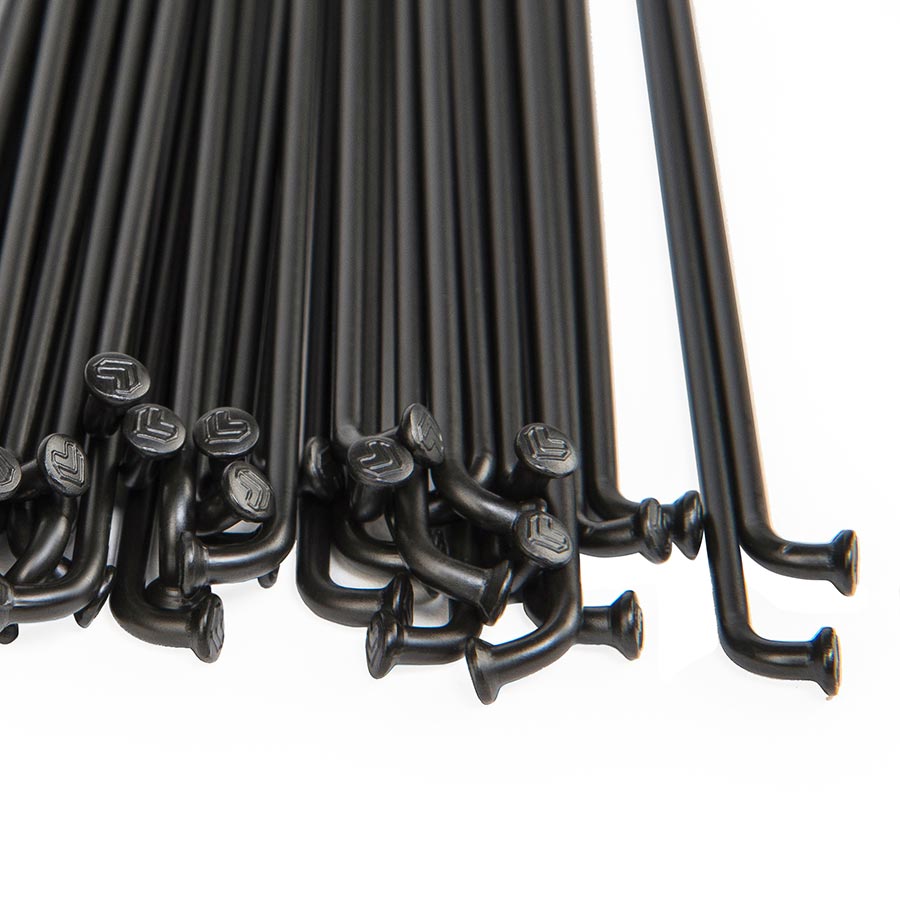 Eclat, PG, Spokes, J-Bend, Black, Length: 192, 40pcs