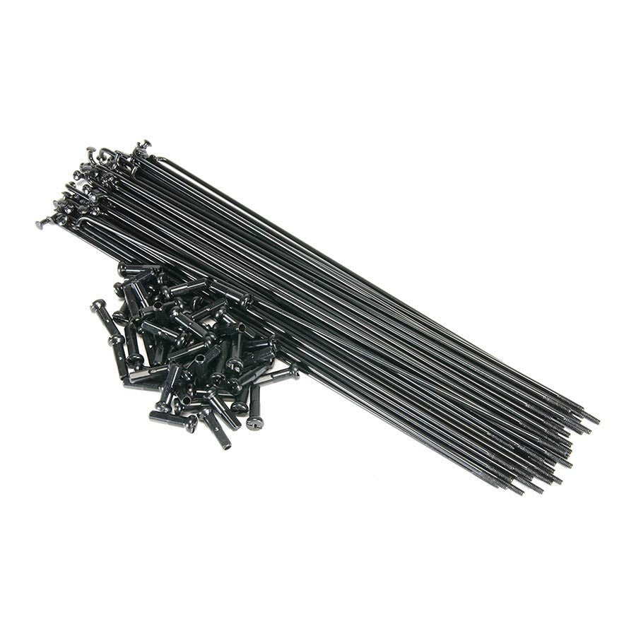 Salt, PG, Spokes, J-Bend, Black, Length: 184, 40pcs