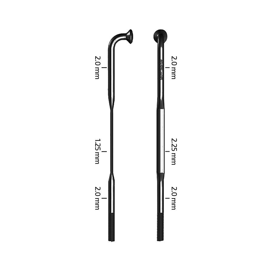 Zipp, CX-Sprint Black J-Bend TCS, Spokes, Sapim CX-Sprint, Black, Length: 224, 3pcs