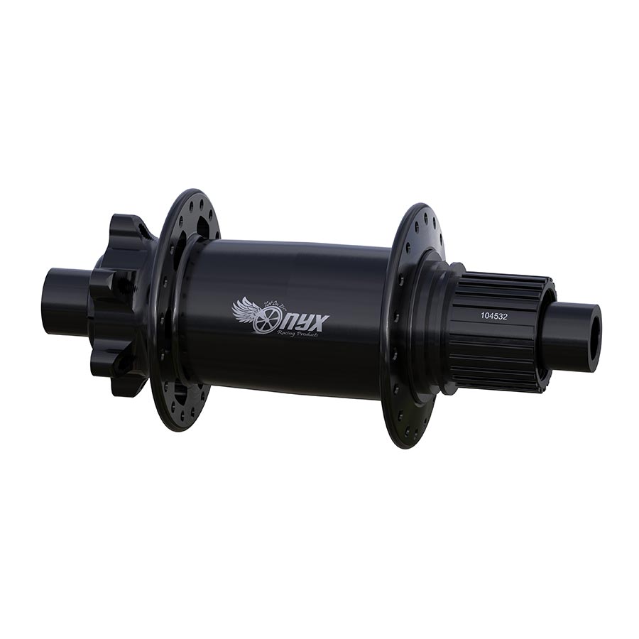 Onyx Racing Products, MTB DH, Disc Hub, Rear, 32H, 12mm TA, 157mm, Shimano Micro Spline, Black