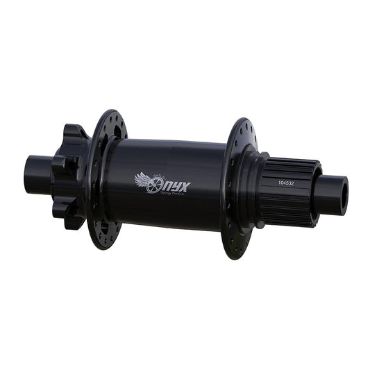 Onyx Racing Products, MTB DH, Disc Hub, Rear, 32H, 12mm TA, 157mm, Shimano Micro Spline, Black