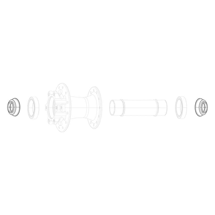 SRAM, Conversion caps, Front hub, 9x100 QR 19mm Standard, (X0, 900, Rise 60, Roam 30, Roam 40, Roam 60, Rail 40, Rise XX)