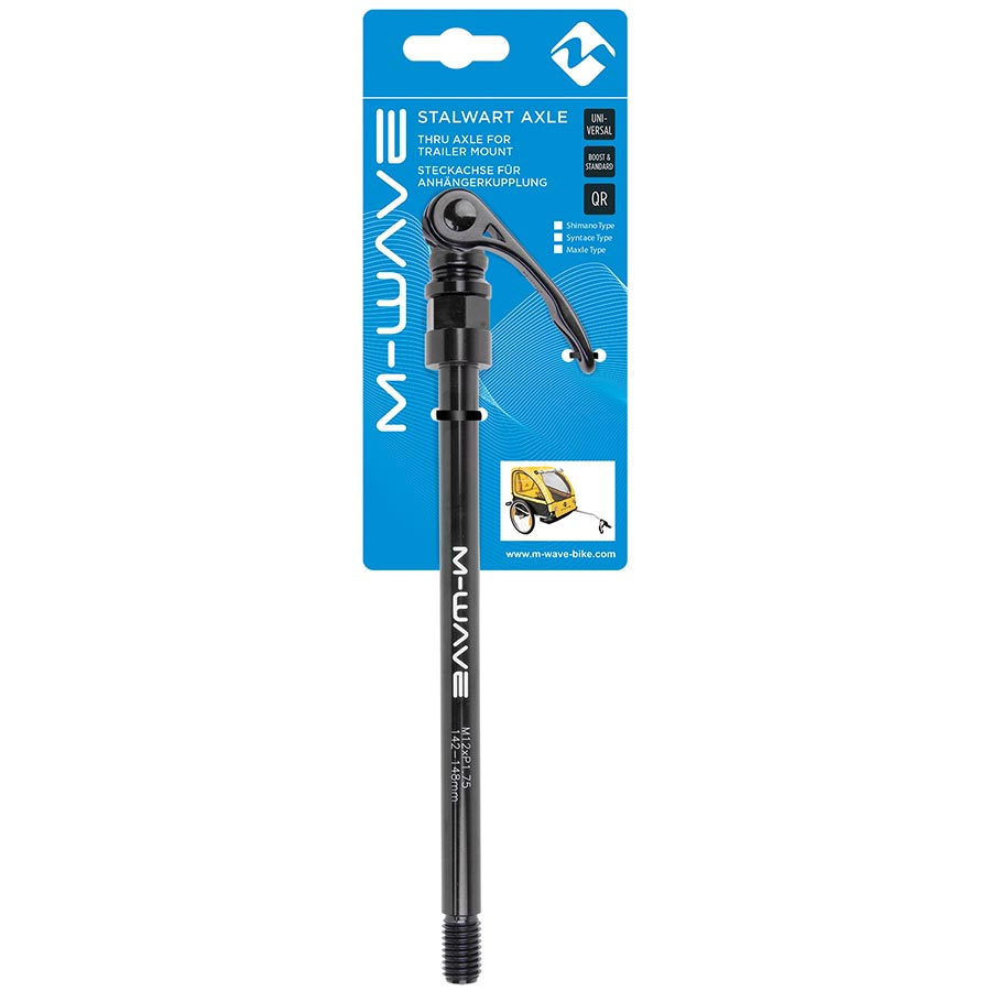 M-Wave, Stalwart 171mm, Thru Axle, Rear, 12x142mm TA, Length: 171mm, Thread Length: 20mm, Thread Pitch: M12x1.00, Stalwart trailer