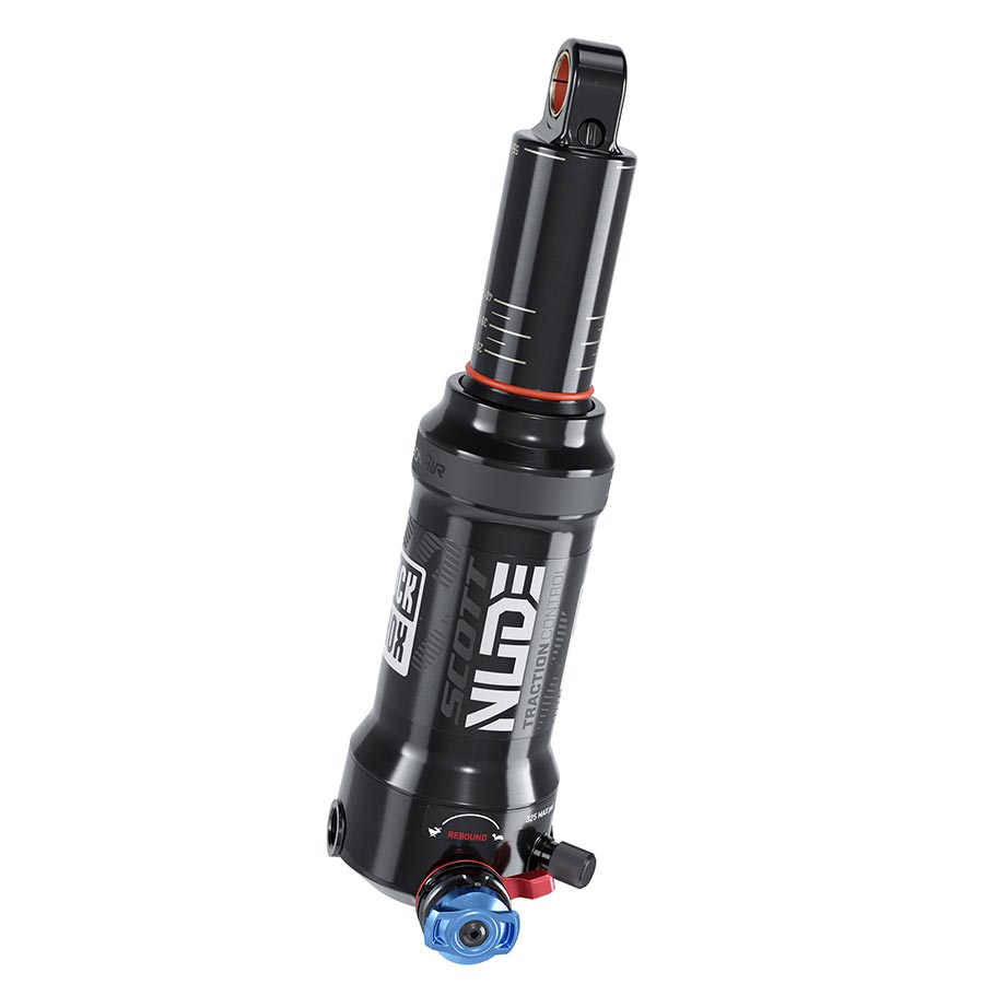 RockShox, Deluxe Nude RLC3, Rear shock, 165x40, Shaft Eyelet: Trunnion, Body Eyelet: Standard, MReb/MComp, 430lb Lockout Force, Scott Spark RC 2016+