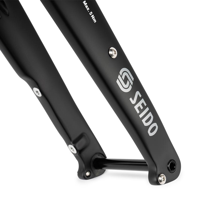 Seido, RGT, Fork, 700C/27.5'', 1-1/8''-1.5'', 12x100mm TA, Rake: 50mm, Black