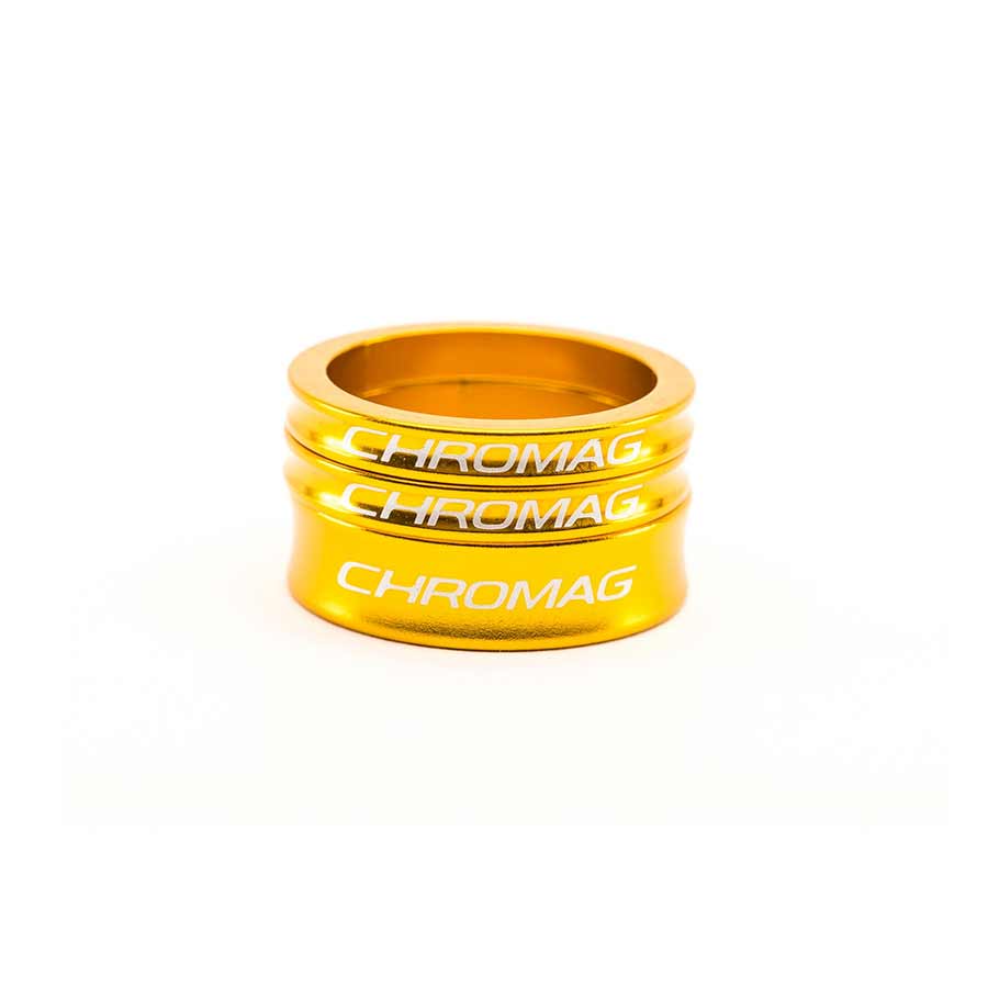 Chromag, Spacer Kit, Headset Spacer, 1-1/8'', Height: Set, Aluminum, Gold, Kit