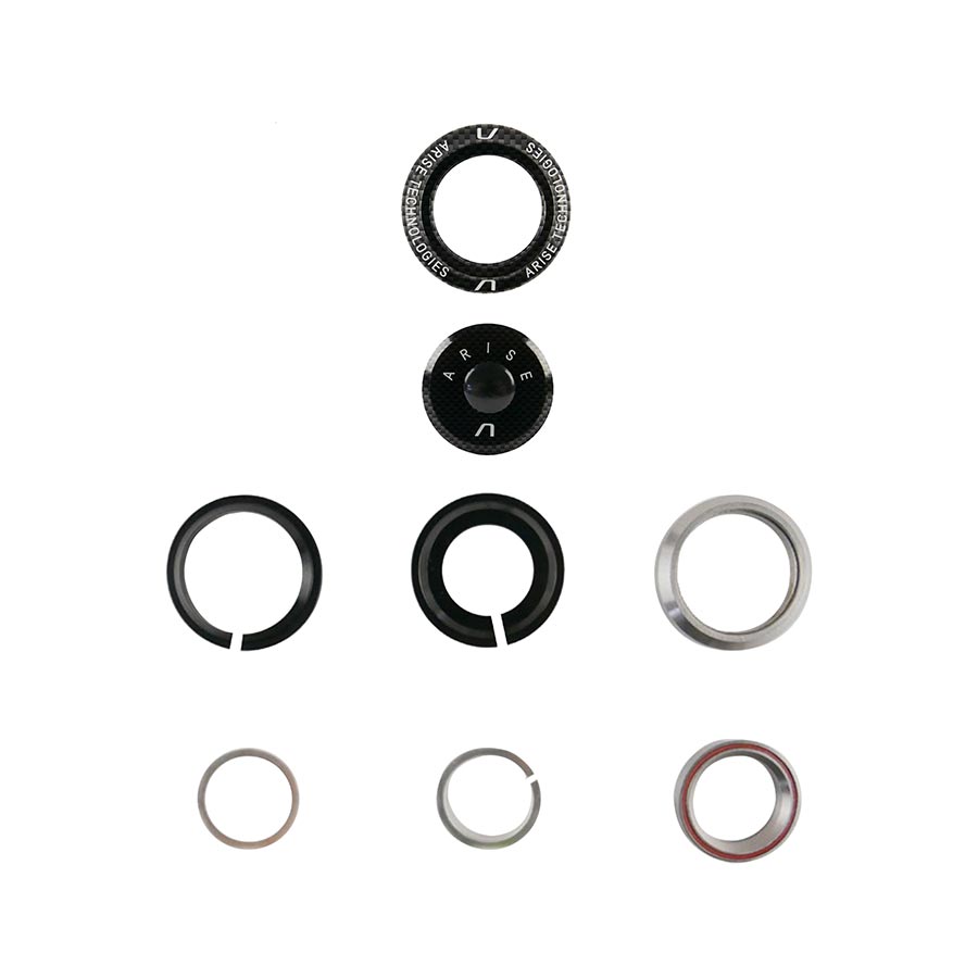 ARISE, Crystal 15 1-1/8''-1.5'', Headset, Integrated, Complete, Black