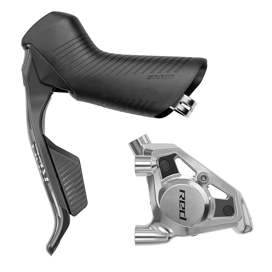 SRAM RED eTap AXS HRD Shift/Brake Lever and Hydraulic Disc Caliper - Left/Front, Flat Mount 20mm Offset, 950mm Hose, Black, E1