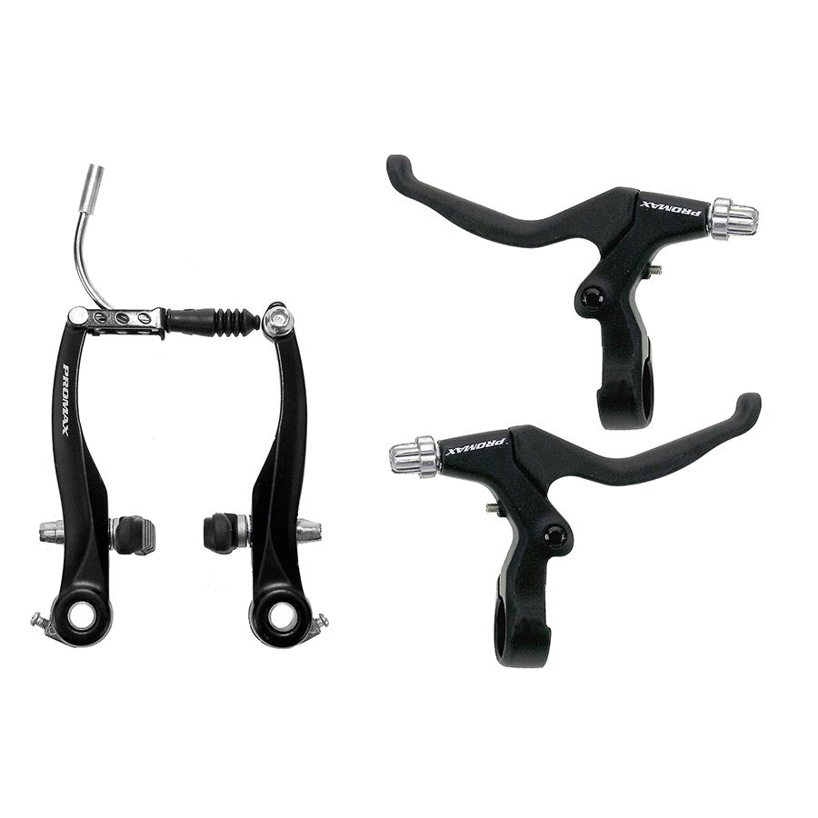Promax, TX, V-Brake and Lever Set, Front and Rear, Black