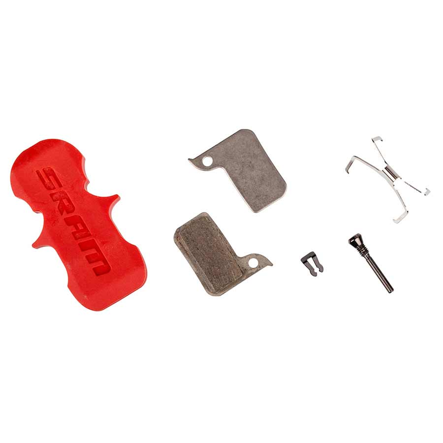 SRAM Disc Brake Pads - Organic Compound, Aluminum Backed (Quiet/Light), Monoblock, SRAM Hydraulic Road Disc, Level A1 (2017-2019)