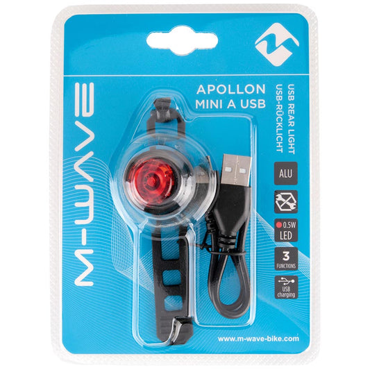M-Wave, Apollon Mini A USB, Light, Rear, Black