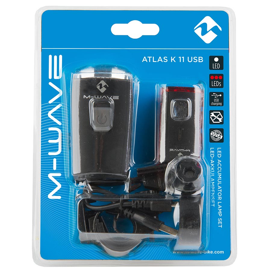 M-Wave, Atlas K 11 USB, Light, Set, Black