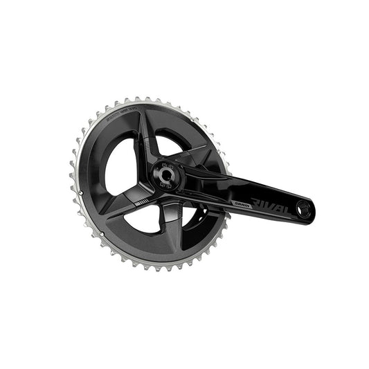 SRAM, Rival D1 2x, Crankset, Speed: 12, Spindle: 28.99mm, BCD: 107, 48/35, DUB, 172.5mm, Black, Road Disc