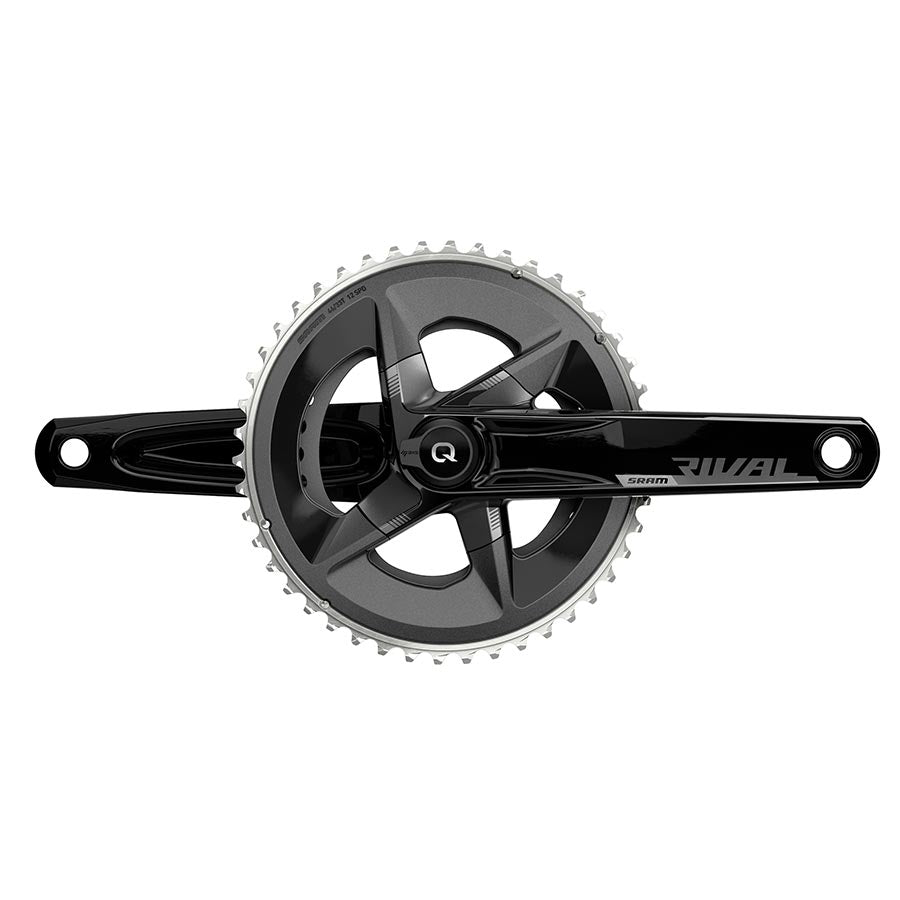SRAM, Rival D1 Quarq 2x, Power Meter Crankset, Speed: 12, Spindle: 28.99mm, BCD: 107, 48/35, DUB, 175mm, Black, Road Disc