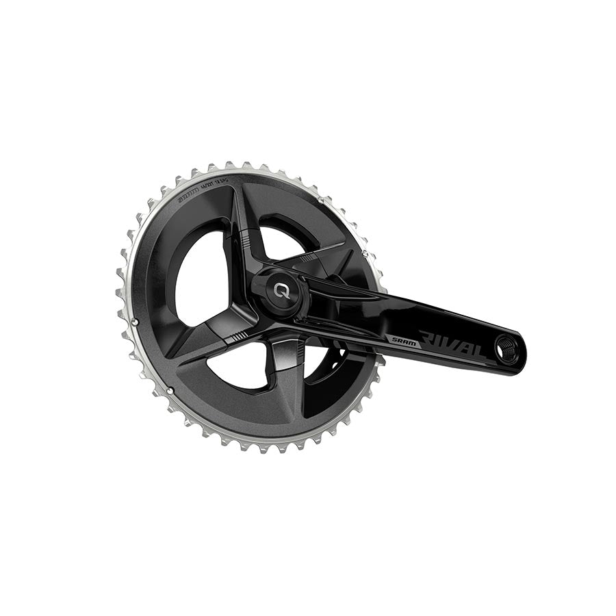 SRAM, Rival D1 Quarq 2x, Power Meter Crankset, Speed: 12, Spindle: 28.99mm, BCD: 107, 48/35, DUB, 175mm, Black, Road Disc