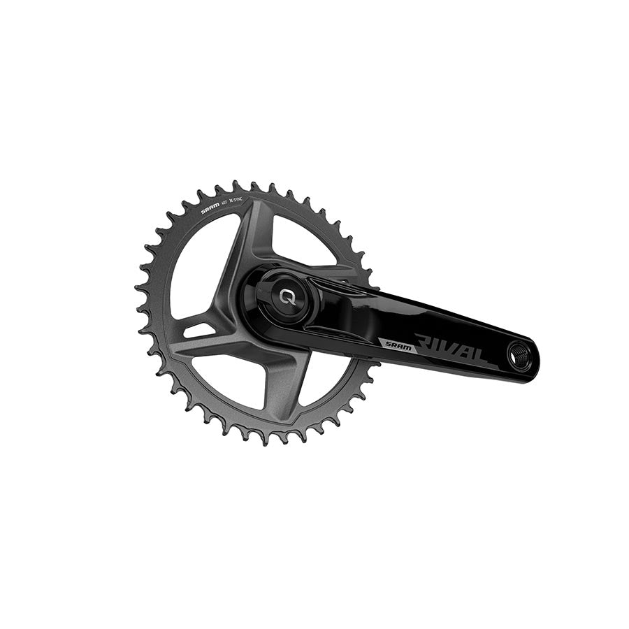 SRAM, Rival D1 Quarq Wide 1x, Power Meter Crankset, Speed: 12, Spindle: 28.99mm, 40, DUB, 175mm, Black, Road Disc