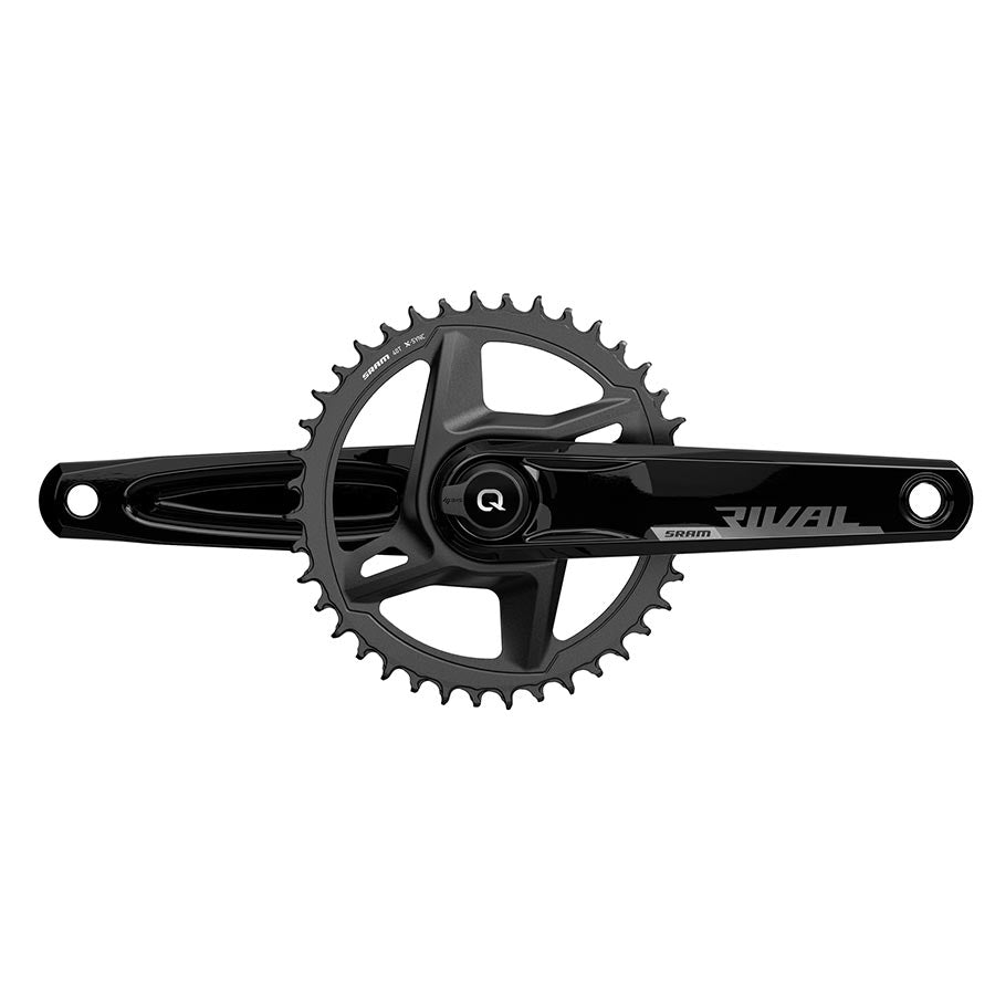 SRAM, Rival D1 Quarq Wide 1x, Power Meter Crankset, Speed: 12, Spindle: 28.99mm, 40, DUB, 175mm, Black, Road Disc