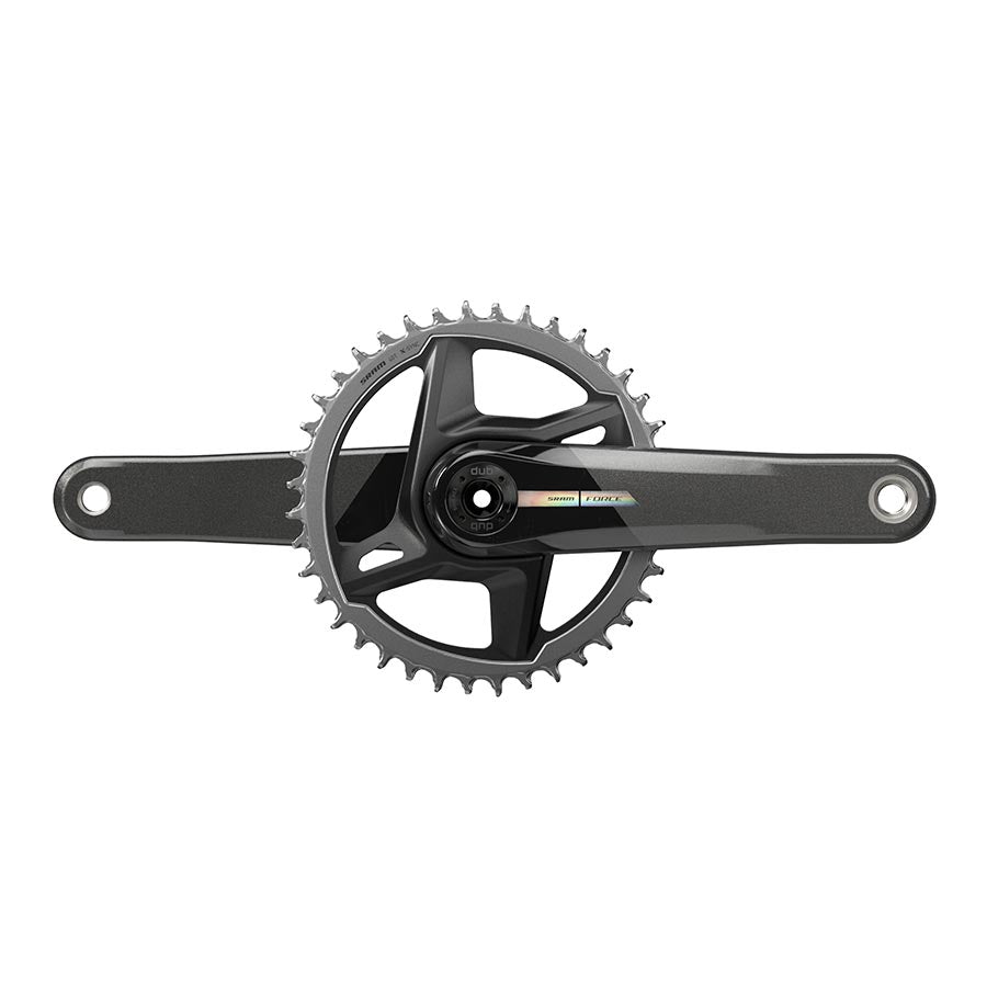 SRAM, Force D2 1x, Crankset, Speed: 12, Spindle: 28.99mm, BCD: Direct Mount, 40, DUB, 175mm, Black, Road Disc