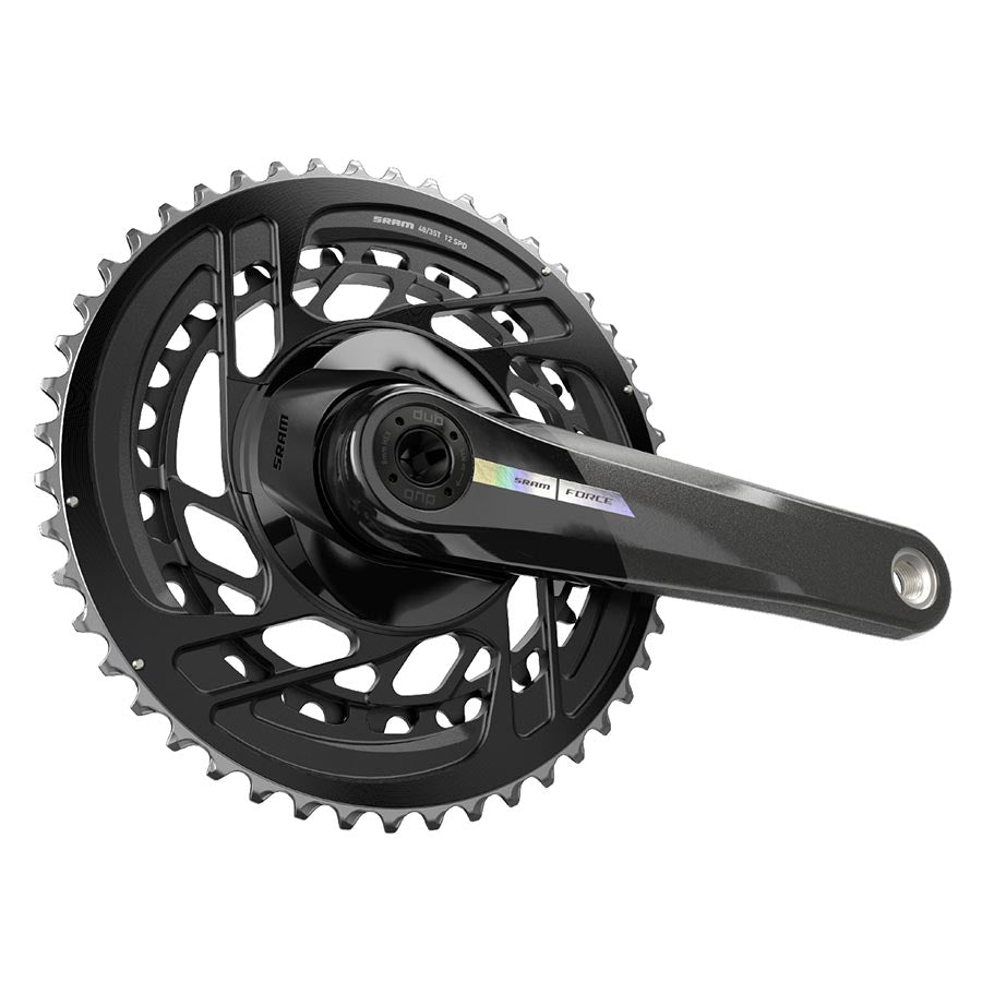 SRAM, Force D2 2x, Crankset, Speed: 12, Spindle: 28.99mm, BCD: Direct Mount, 48/35, DUB, 170mm, Black, Road Disc